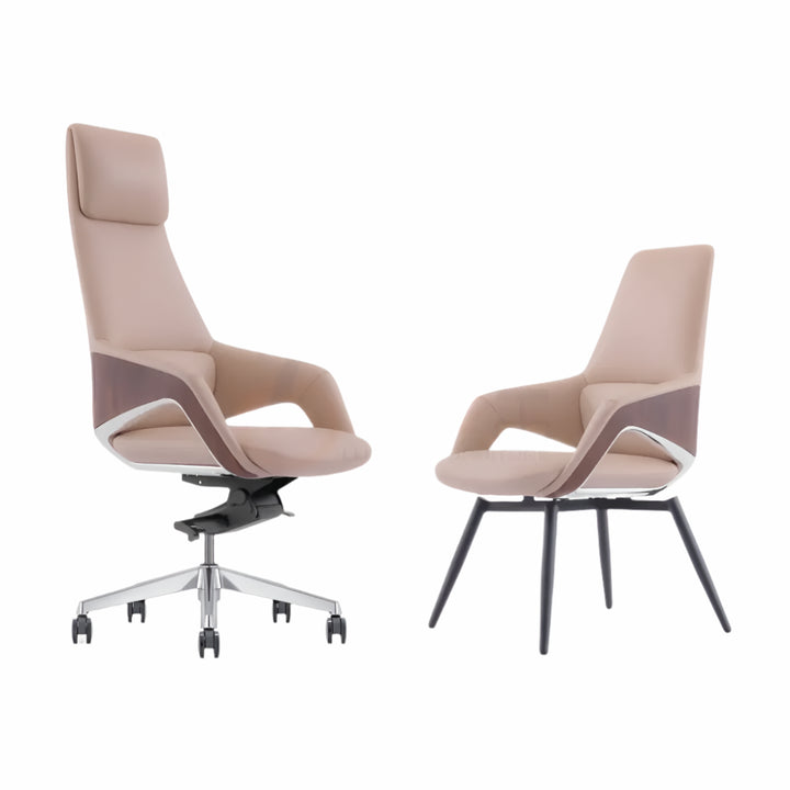 Ensemble HIRAM – Fauteuil Président + 2 Chaises Visiteurs en Cuir 